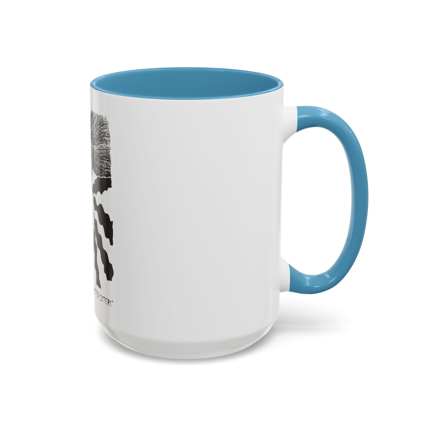 “Twisted Sisters” Mug   Natural and Free . Two Tone Design Accent Coffee Mug  11oz 15oz