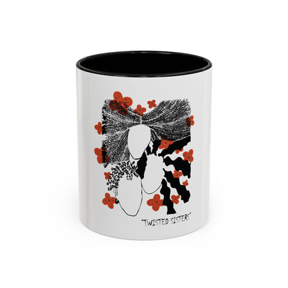 Festive Adinkra meets Twisted Sisters Hair and Cola Nuts . Accent Coffee Mug (11, 15oz)