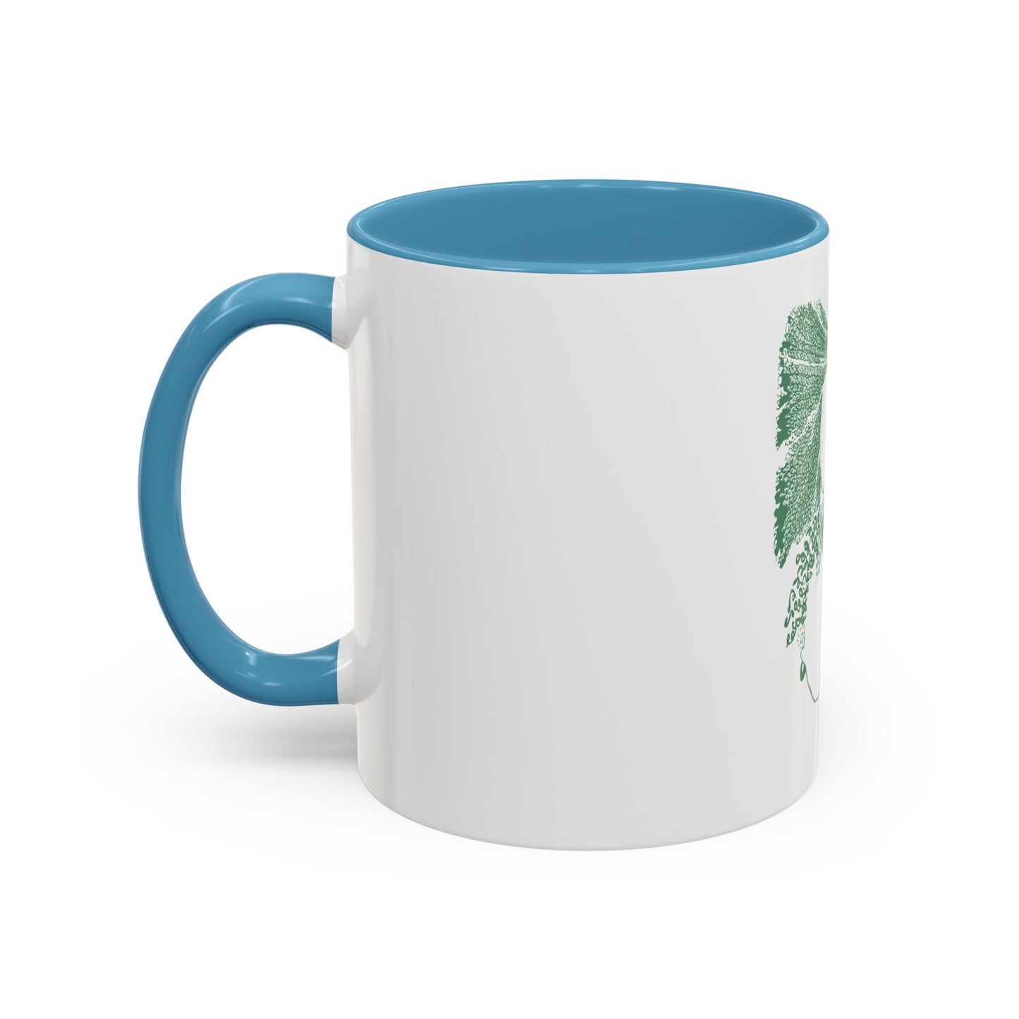 Twisted Sisters Mug  in Green. Natural and Free Two Tone Design