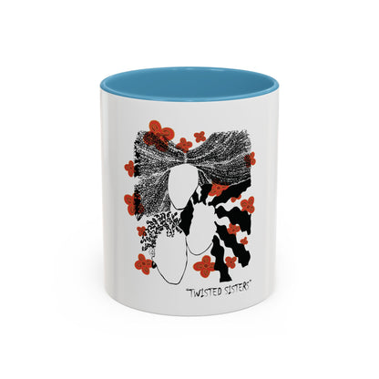 Festive Adinkra meets Twisted Sisters Hair and Cola Nuts . Accent Coffee Mug (11, 15oz)