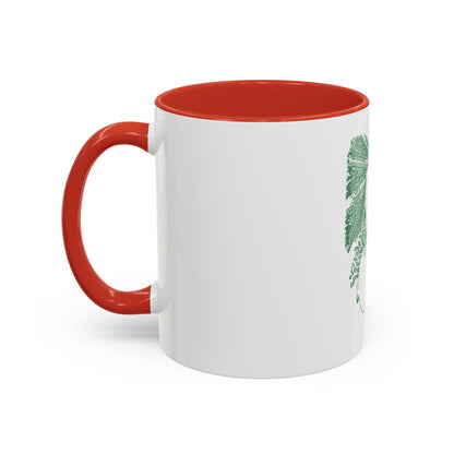 Twisted Sisters Mug  in Green. Natural and Free Two Tone Design