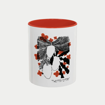 Festive Adinkra meets Twisted Sisters Hair and Cola Nuts . Accent Coffee Mug (11, 15oz)