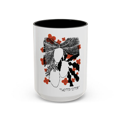 Festive Adinkra meets Twisted Sisters Hair and Cola Nuts . Accent Coffee Mug (11, 15oz)