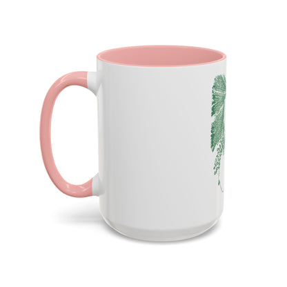 Twisted Sisters Mug  in Green. Natural and Free Two Tone Design