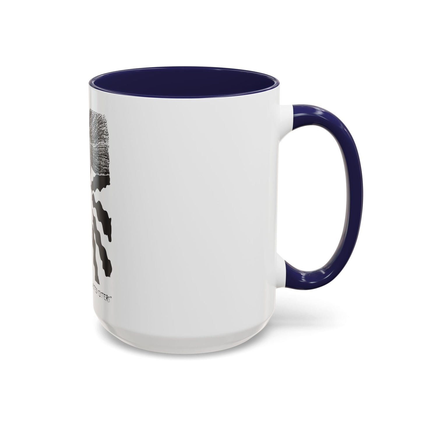 “Twisted Sisters” Mug   Natural and Free . Two Tone Design Accent Coffee Mug  11oz 15oz